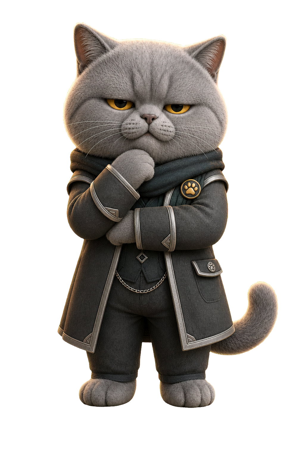Tom the grey CoinCat philosopher